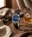 Reloj de Cuero Luminous Blue Steel 41mm