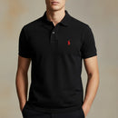 Camisa polo bordada negra
