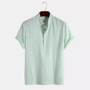 Camisa de rayas tipo mandarín