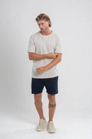 Short Urbano Sarga Con Elastano Azul Oscuro