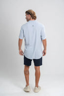 Short Urbano Sarga Con Elastano Azul Oscuro