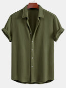 Camisa de botones de gofre
