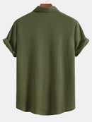 Camisa de botones de gofre