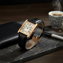 Reloj de Piel Solenne Black Gold